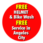 Nice Bike Angeles City Free Helmet and Wash Button