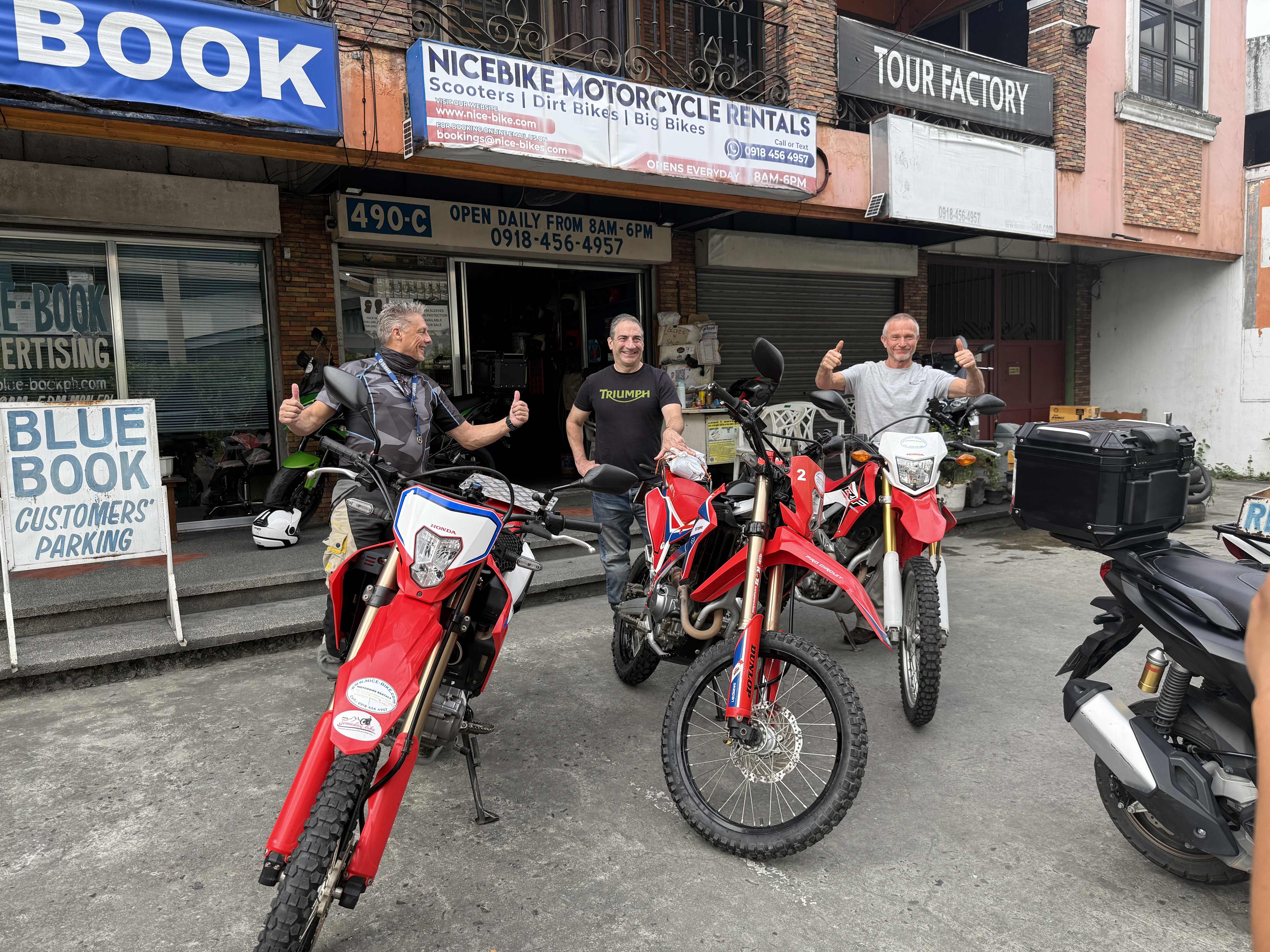 NiceBike customer with a motorcycle